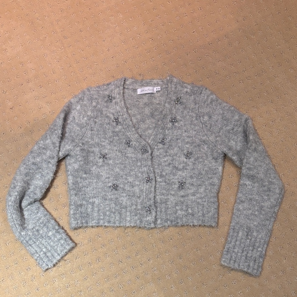 Gray Knit Women's Sweater